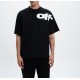 Tricou OFF WHITE, Script Print, Black - OMAA120F24JER00G1001