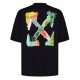 Tricou OFF WHITE, Multicolor Paint Arrows, Oversized, Negru - OMAA120S23JER0011084