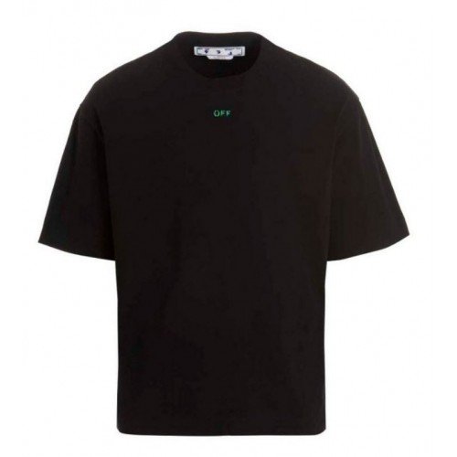 Tricou OFF WHITE, Alien Mushrooms, Negru, Skate Fit