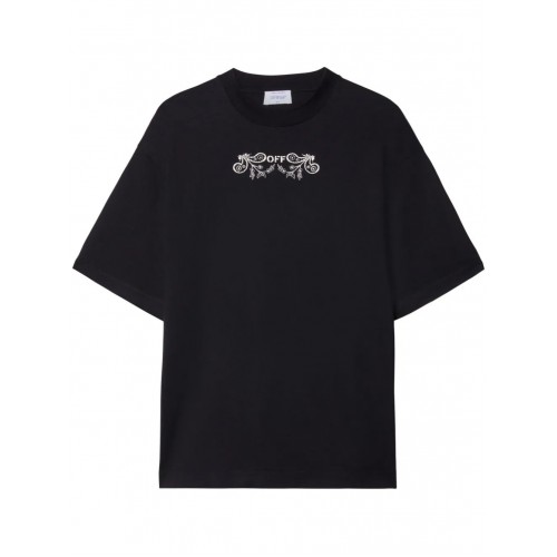 Tricou OFF WHITE, Tattoo Bandana Print, OMAA120S24JER0021001, Skate Fit Tricou OFF WHITE, Tattoo Bandana Print, OMAA120S24JER0021001, Skate Fit