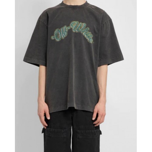Tricou OFF WHITE, Bacchus Print, OMAA120S24JER0131055 Tricou OFF WHITE, Bacchus Print, OMAA120S24JER0131055