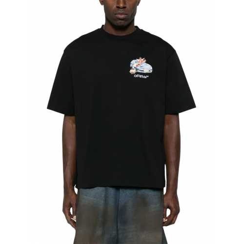 TRICOU OFF WHITE, Fresco Arrow Skate, Black, Skate Fit TRICOU OFF WHITE, Fresco Arrow Skate, Black, Skate Fit