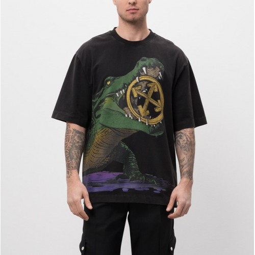 Tricou OFF WHITE, Big Croco Print, Oversized, Black Tricou OFF WHITE, Big Croco Print, Oversized, Black