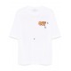 Tricou OFF WHITE, Arrow Back Print, White - OMAA120S25JER0090115