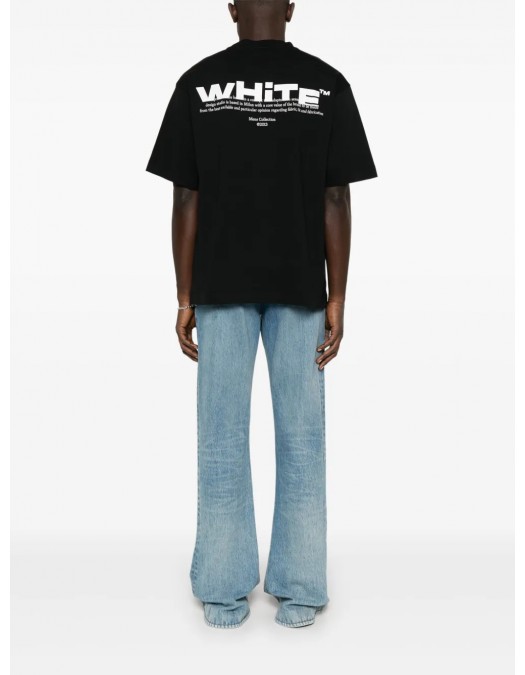 Tricou OFF WHITE, Off Split, Logo Print, Black - OMAA120S25JER00B1001