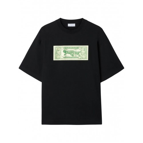 TRICOU OFF WHITE, Banknote Arrow, Skate Fit, Black TRICOU OFF WHITE, Banknote Arrow, Skate Fit, Black