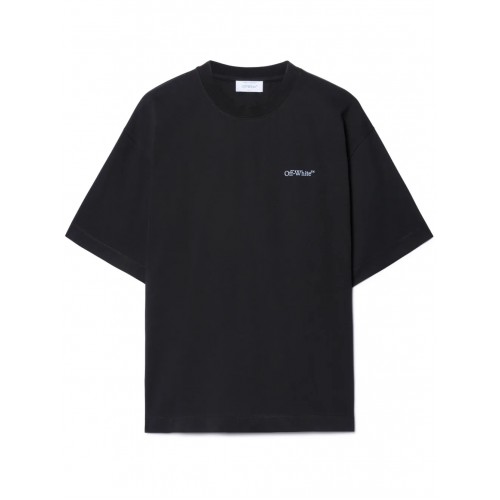TRICOU OFF WHITE, Barber Arrow, Cotton, Black, Skate Fit TRICOU OFF WHITE, Barber Arrow, Cotton, Black, Skate Fit