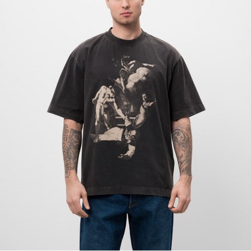 Tricou OFF WHITE, Martyrdom Printed, Men, Oversized, Dark Grey Tricou OFF WHITE, Martyrdom Printed, Men, Oversized, Dark Grey