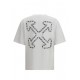Tricou OFF WHITE, Chain Arrow Skate, Relaxed Fit, Alb - OMAA120S26J004100