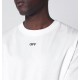 Tricou OFF WHITE, Chain Arrow Skate, Relaxed Fit, Alb - OMAA120S26J004100
