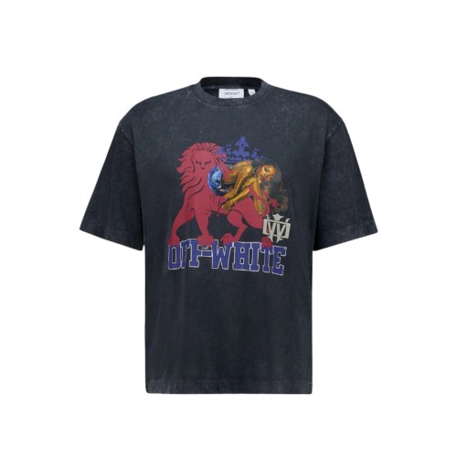 Tricou OFF WHITE, graphic-print T-shirt, Vintage Black