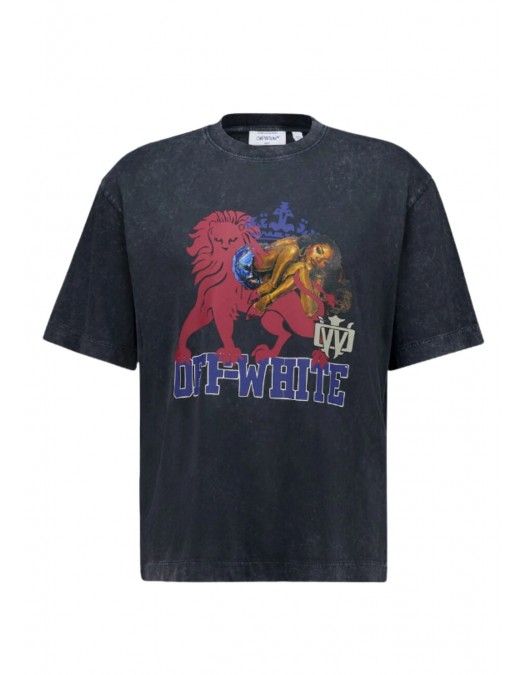 Tricou OFF WHITE, graphic-print T-shirt, Vintage Black - OMAA120S26J005001