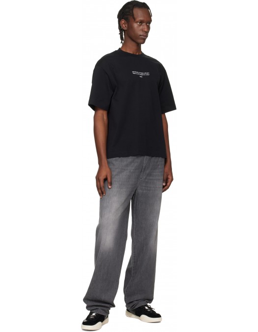 Tricou OFF WHITE, Statement TEE, Oversized Fit, Negru - OMAA120S26J007001