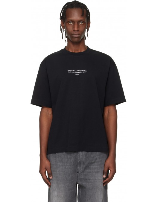 Tricou OFF WHITE, Statement TEE, Oversized Fit, Negru - OMAA120S26J007001