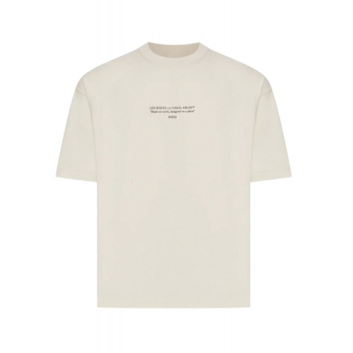 Tricou OFF WHITE, Statement TEE, Oversized Fit, Cream