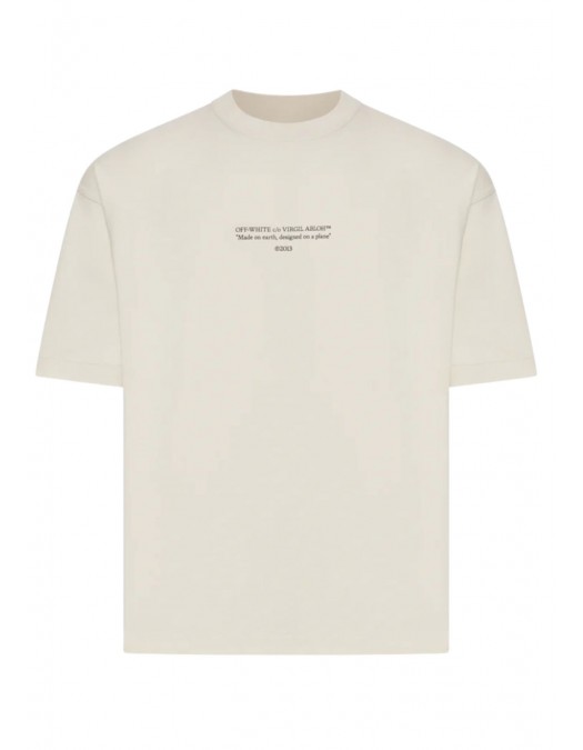 Tricou OFF WHITE, Statement TEE, Oversized Fit, Cream - OMAA120S26J007270