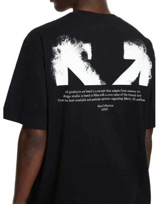 Tricou OFF WHITE, Half Arrow Skate T-shirt, Negru - OMAA120S26J008001