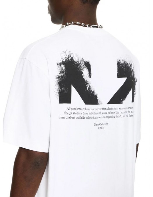 Tricou OFF WHITE, Half Arrow Skate T-shirt, Alb - OMAA120S26J008100