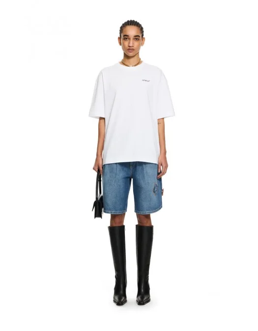 Tricou OFF WHITE, Half Arrow Skate T-shirt, Alb