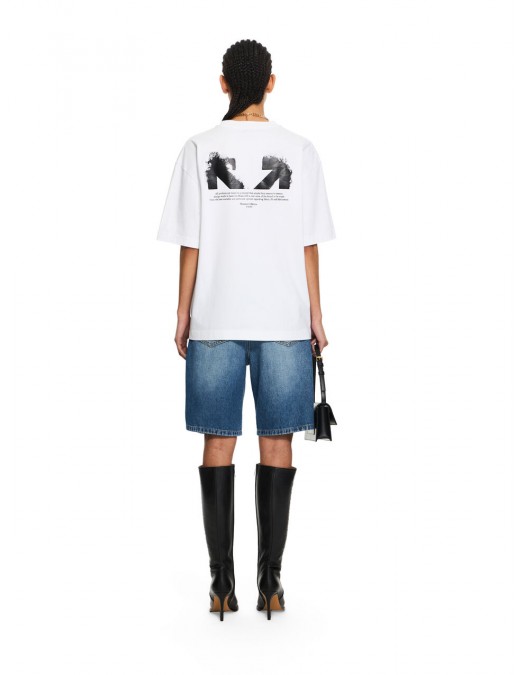 Tricou OFF WHITE, Half Arrow Skate T-shirt, Alb - OMAA120S26J008100