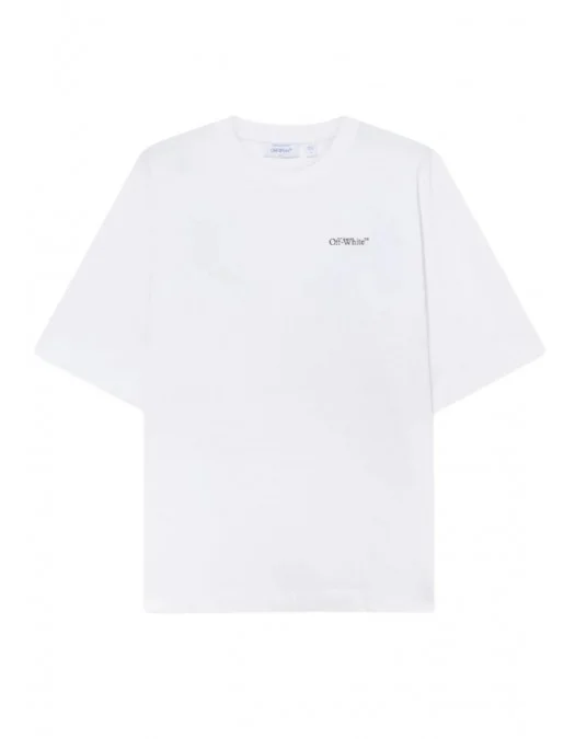 Tricou OFF WHITE, Half Arrow Skate T-shirt, Alb - OMAA120S26J008100