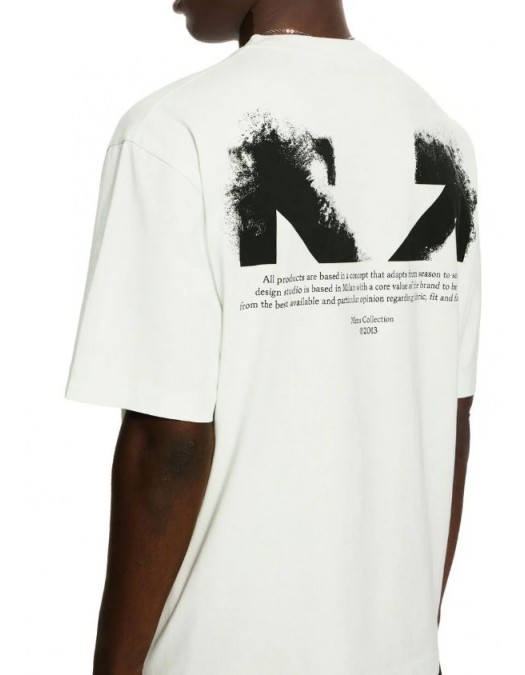 Tricou OFF WHITE, Half Arrow Skate T-shirt, Light Green - OMAA120S26J008332