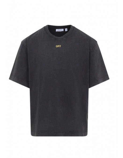 Tricou OFF WHITE, Fallen Caravaggio Skate Faded T-shirt, Negru - OMAA120S26J00B001