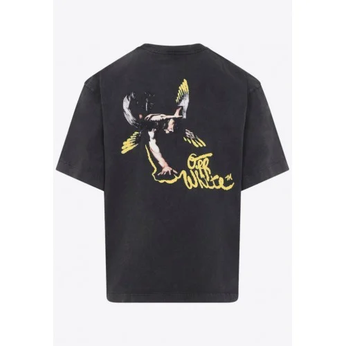 Tricou OFF WHITE, Fallen Caravaggio Skate Faded T-shirt, Negru