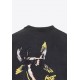 Tricou OFF WHITE, Fallen Caravaggio Skate Faded T-shirt, Negru - OMAA120S26J00B001