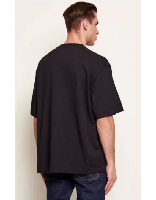 Tricou OFF WHITE, REVE CARAVAGGIO, Relaxed Fit, Negru - OMAA120S26J00C001