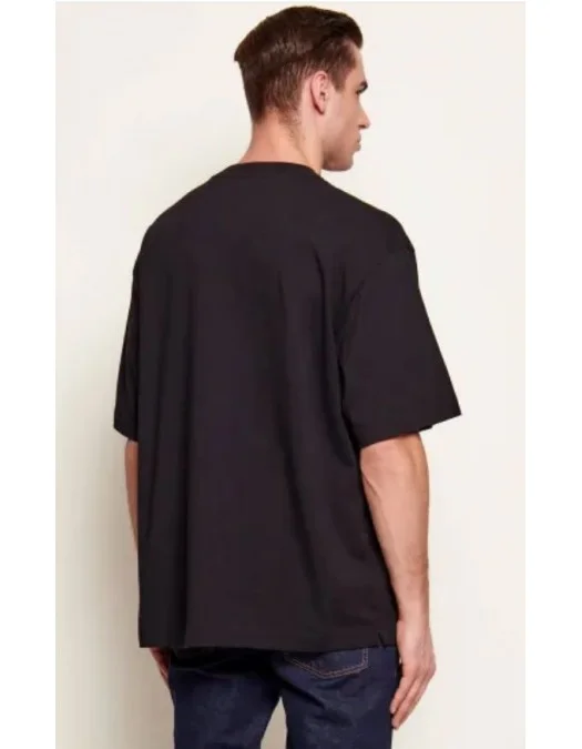 Tricou OFF WHITE, REVE CARAVAGGIO, Relaxed Fit, Negru - OMAA120S26J00C001