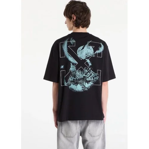 Tricou OFF WHITE, Moon Skate Graphic T-shirt, Negru