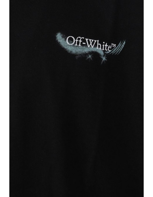 Tricou OFF WHITE, Moon Skate Graphic T-shirt, Negru - OMAA120S26J00E001