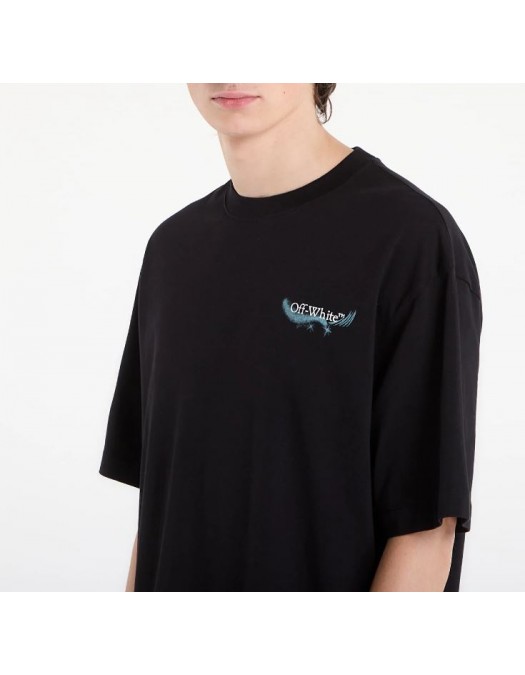 Tricou OFF WHITE, Moon Skate Graphic T-shirt, Negru - OMAA120S26J00E001