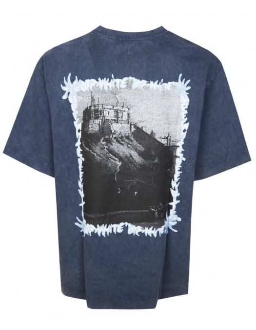 Tricou OFF WHITE, T-SHIRT CON STAMPA - OMAA120S26J00G401