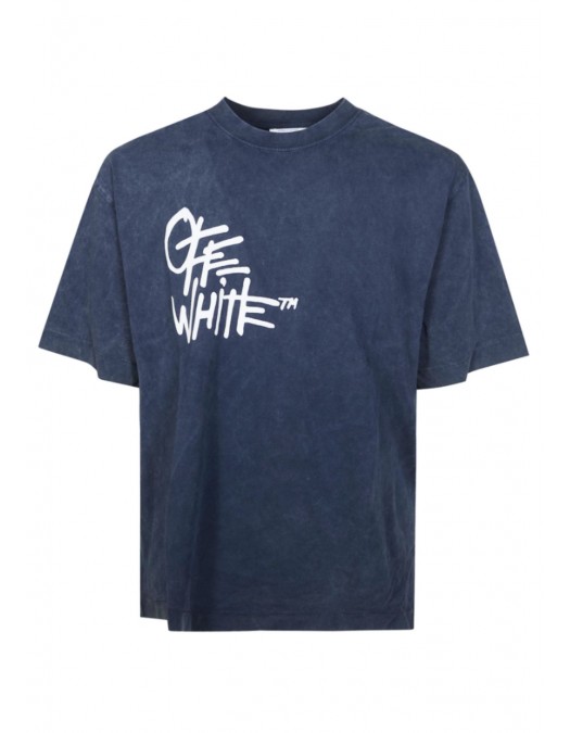 Tricou OFF WHITE, T-SHIRT CON STAMPA - OMAA120S26J00G401