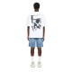 Tricou OFF WHITE, 3D Spray Arrow Skate T-shirt, Alb - OMAA120S26J00I100