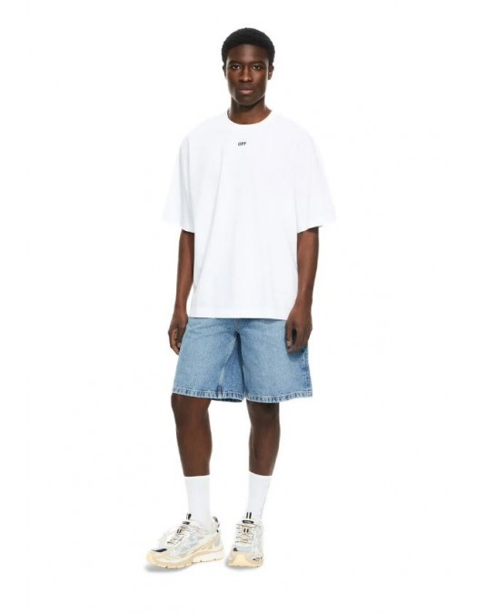 Tricou OFF WHITE, 3D Spray Arrow Skate T-shirt, Alb - OMAA120S26J00I100