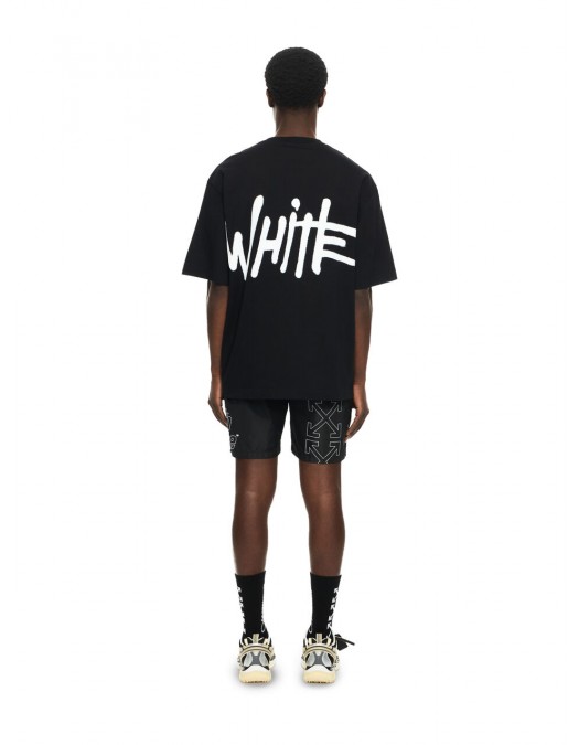 Tricou OFF WHITE, Spray Logo Skate T-shirt - OMAA120S26J00L001