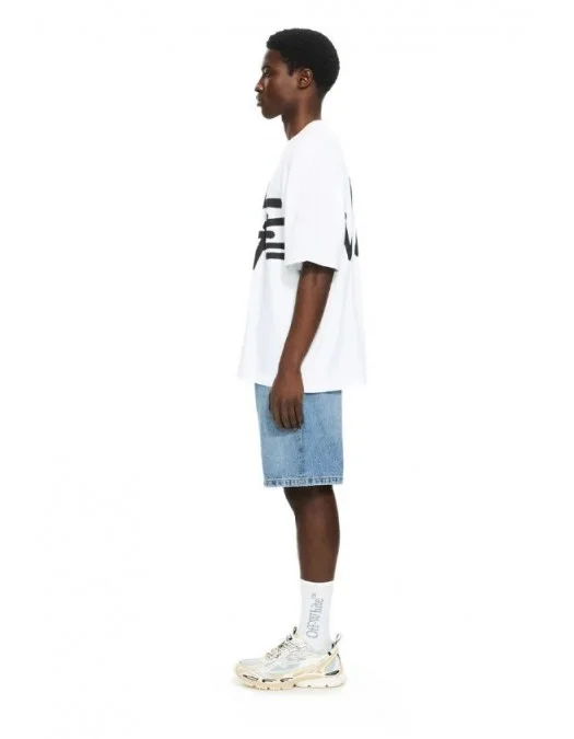 Tricou OFF WHITE, Spray Logo Skate T-shirt,Alb - OMAA120S26J00L100