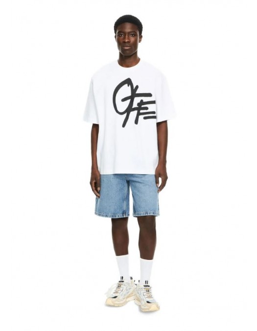 Tricou OFF WHITE, Spray Logo Skate T-shirt,Alb - OMAA120S26J00L100