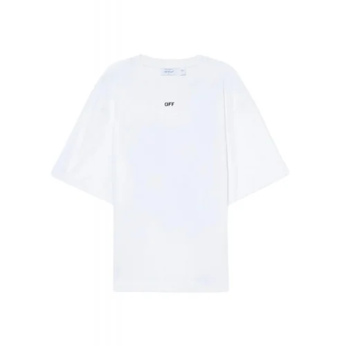 Tricou OFF WHITE, Spray Logo Skate T-shirt,Alb