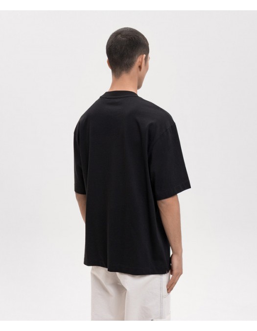 Tricou OFF WHITE, White logo attached, Negru - OMAA120S26J00M001