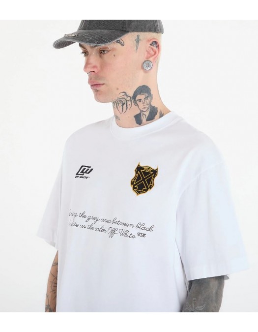 Tricou OFF WHITE, Sporty 3 Skate, White - OMAA120S26J00Q100