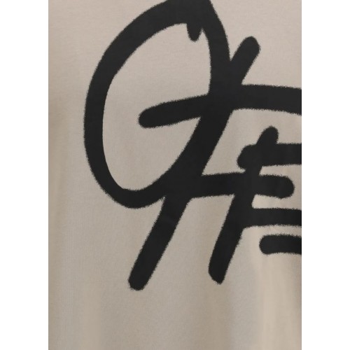 Tricou OFF WHITE, Spray Logo Skate T-shirt, Beige