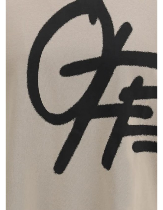 Tricou OFF WHITE, Spray Logo Skate T-shirt, Beige - OMAA120S26J00T250