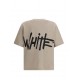 Tricou OFF WHITE, Spray Logo Skate T-shirt, Beige - OMAA120S26J00T250