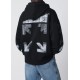 Hanorac OFF WHITE, Black hooded sweatshirt with logo print - OMAA120S26J00Y100