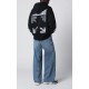 Hanorac OFF WHITE, Black hooded sweatshirt with logo print - OMAA120S26J00Y100