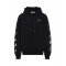 Hanorac OFF WHITE, Black hooded sweatshirt with logo print